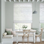 Chevron Sheer Snow Roman Blind