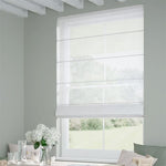 Chevron Sheer Snow Roman Blind