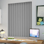 Serenity Blackout Ash Vertical Blind - 127mm Slat