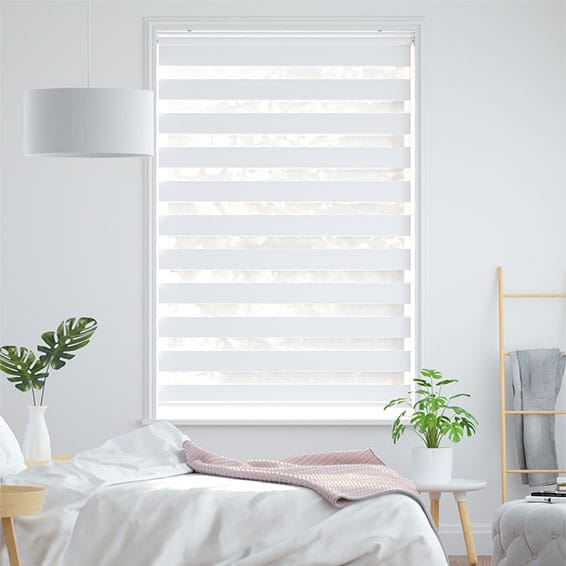 Enjoy Soft White Zebra Roller Blind