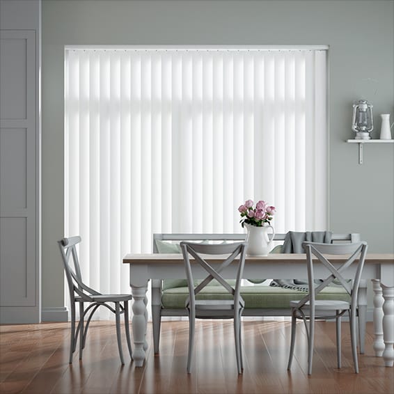 Obscura Blackout White Vertical Blind - 127mm Slat