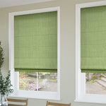 Paleo Linen Spring Green Roman Blind