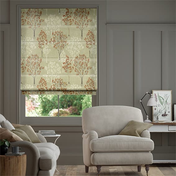 Slender Forest Velvet Autumn Roman Blind