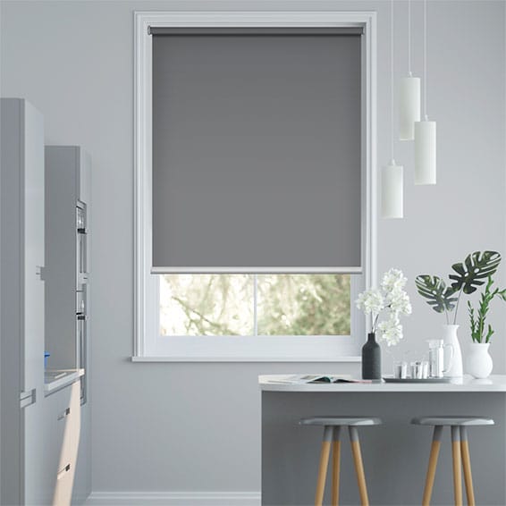 Titan Blackout Harbour Grey Roller Blind