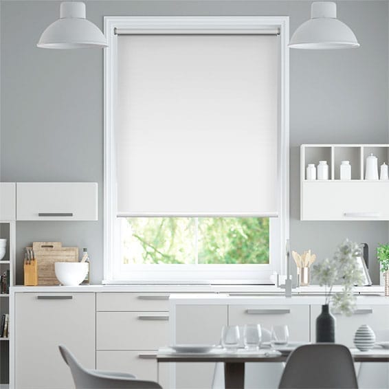 Titan Blackout Snow White Roller Blind